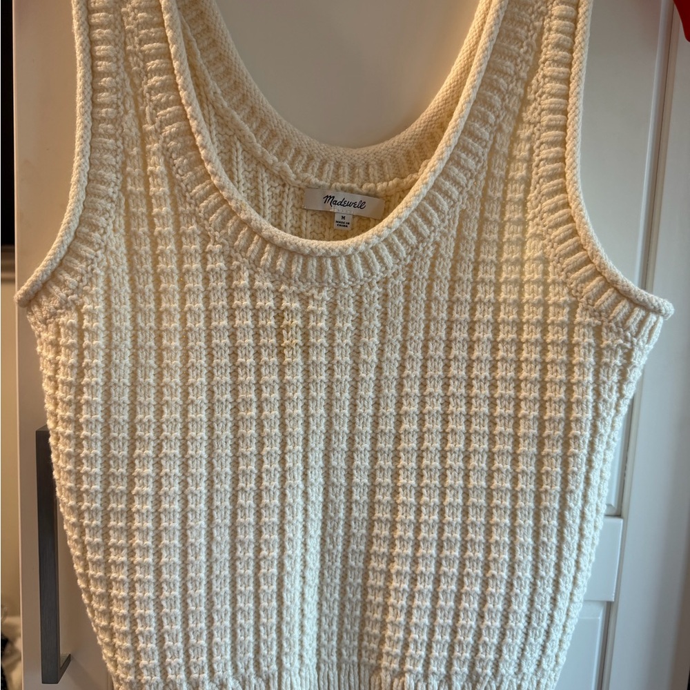 Madewell Cream Knit Tank Top